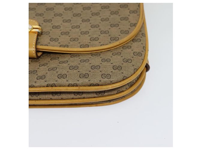 Gucci Borsa a spalla Micro GG Supreme PVC Beige Oro 001 406 1780 Auth th5863 D'oro - vista 15