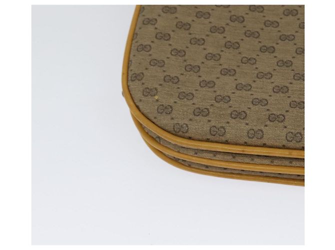 Gucci Borsa a spalla Micro GG Supreme PVC Beige Oro 001 406 1780 Auth th5863 D'oro - vista 16