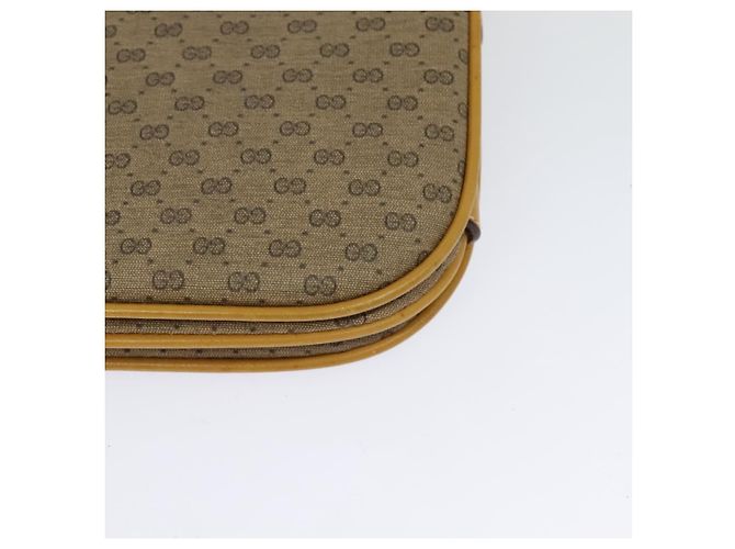 Gucci Borsa a spalla Micro GG Supreme PVC Beige Oro 001 406 1780 Auth th5863 D'oro - vista 17