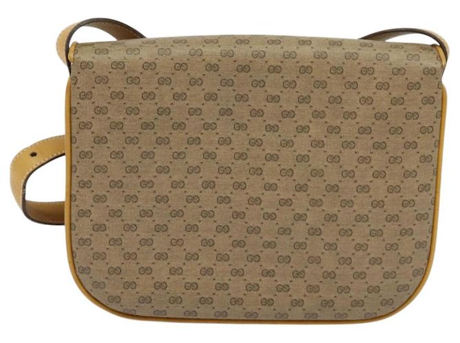 Gucci Borsa a spalla Micro GG Supreme PVC Beige Oro 001 406 1780 Auth th5863 D'oro - vista 2
