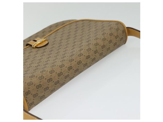 Gucci Borsa a spalla Micro GG Supreme PVC Beige Oro 001 406 1780 Auth th5863 D'oro - vista 6
