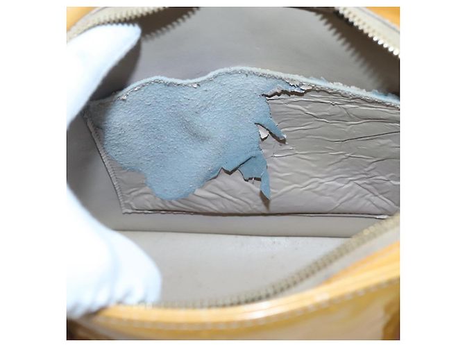 LOUIS VUITTON Monogram Vernis Houston Sac à Main Beige M91004 LV Auth hk2531 - vue 10