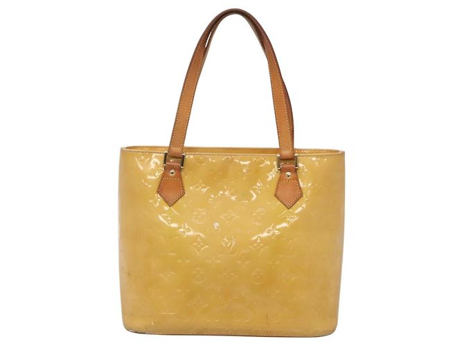 LOUIS VUITTON Monogram Vernis Houston Sac à Main Beige M91004 LV Auth hk2531 - vue 13