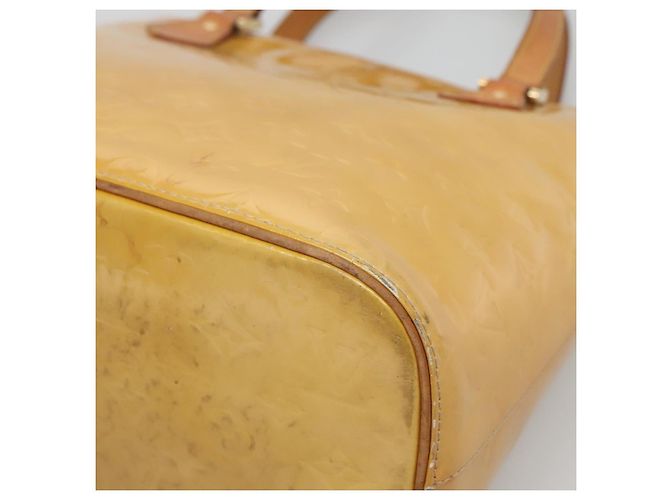 LOUIS VUITTON Monogram Vernis Houston Sac à Main Beige M91004 LV Auth hk2531 - vue 14