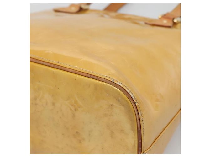 LOUIS VUITTON Monogram Vernis Houston Sac à Main Beige M91004 LV Auth hk2531 - vue 15