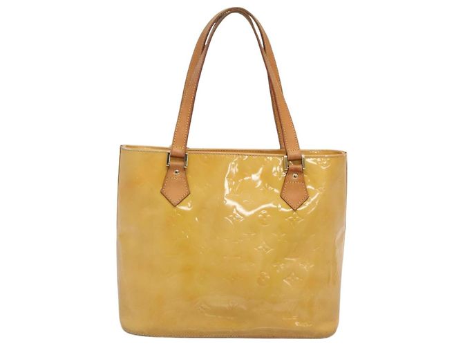 LOUIS VUITTON Monogram Vernis Houston Sac à Main Beige M91004 LV Auth hk2531 - vue 2