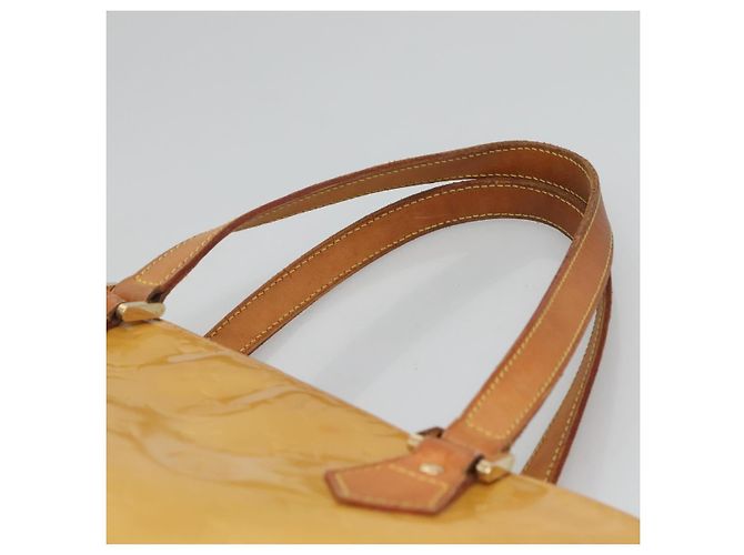 LOUIS VUITTON Monogram Vernis Houston Sac à Main Beige M91004 LV Auth hk2531 - vue 8
