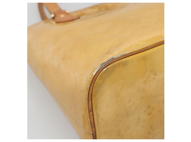 LOUIS VUITTON Monogram Vernis Houston Sac à Main Beige M91004 LV Auth hk2531 - vue 9