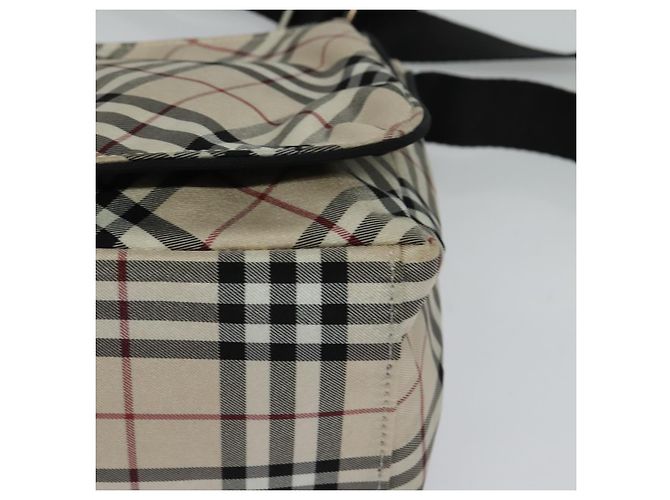 Borsa a spalla Burberry Nova Check Blue Label in nylon beige argento autentica kk460 - vista 14