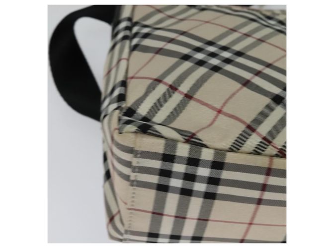 Borsa a spalla Burberry Nova Check Blue Label in nylon beige argento autentica kk460 - vista 15