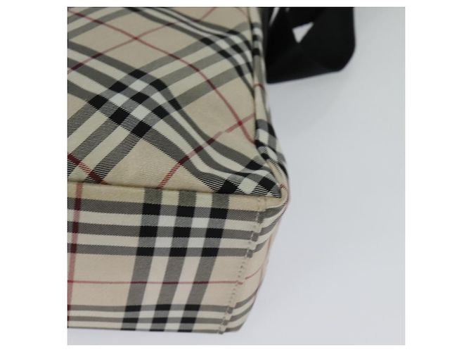 Borsa a spalla Burberry Nova Check Blue Label in nylon beige argento autentica kk460 - vista 16