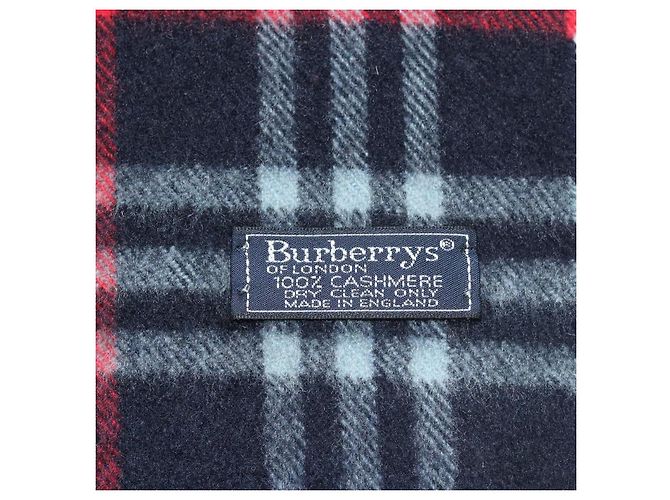 Autre Marque Sciarpa in cashmere Nova Check Burberrys Navy Auth am8280 Blu navy - vista 7