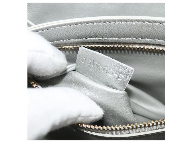 Céline Borsa a spalla CELINE in pelle argento nero oro Auth 120162 D'oro - vista 12
