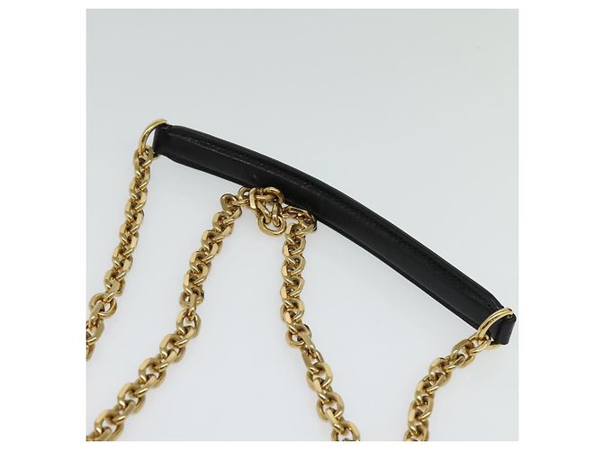 Céline Borsa a spalla CELINE in pelle argento nero oro Auth 120162 D'oro - vista 8