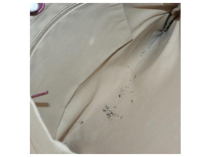 Céline CELINE Tote Bag aus Canvas Leder Beige Silber Authentisch 121707 - Ansicht 10