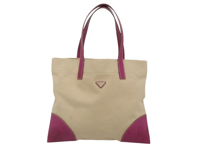 Céline CELINE Tote Bag aus Canvas Leder Beige Silber Authentisch 121707 - Ansicht 13