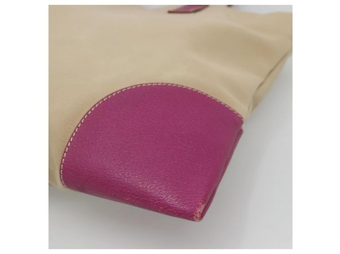 Céline CELINE Tote Bag aus Canvas Leder Beige Silber Authentisch 121707 - Ansicht 15