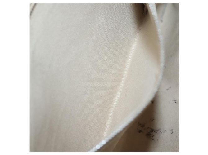 Céline CELINE Tote Bag aus Canvas Leder Beige Silber Authentisch 121707 - Ansicht 20