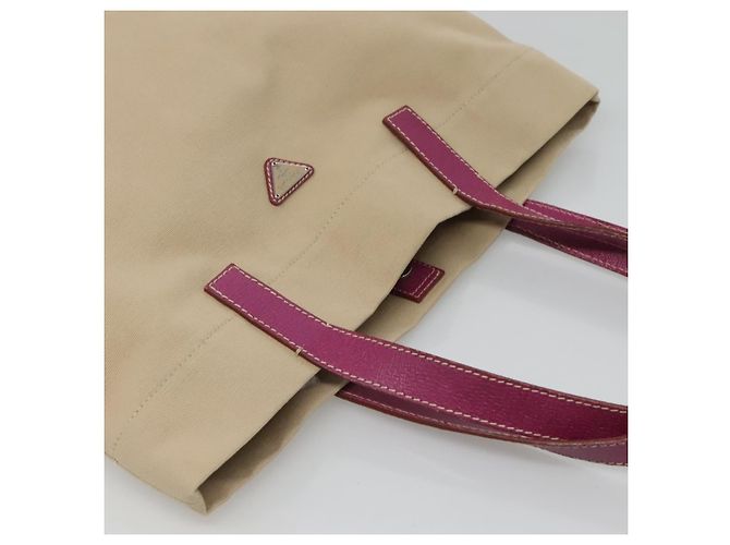 Céline CELINE Tote Bag aus Canvas Leder Beige Silber Authentisch 121707 - Ansicht 6