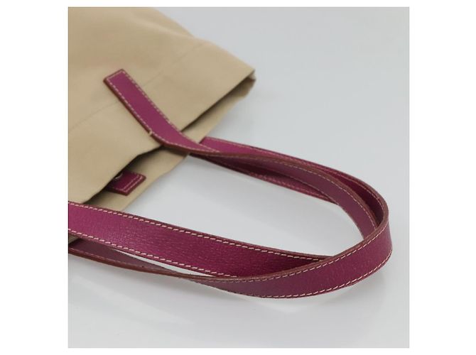 Céline CELINE Tote Bag aus Canvas Leder Beige Silber Authentisch 121707 - Ansicht 7
