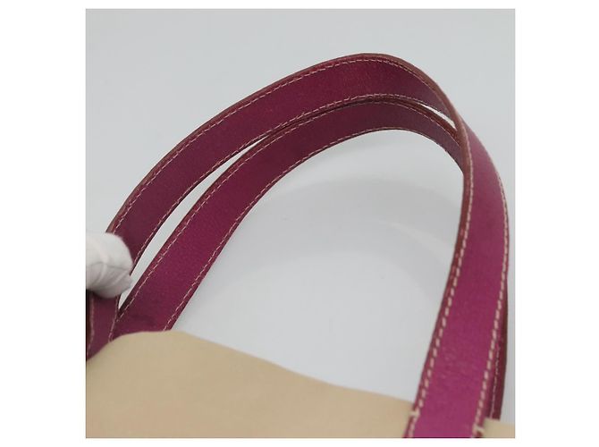 Céline CELINE Tote Bag aus Canvas Leder Beige Silber Authentisch 121707 - Ansicht 8