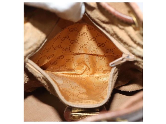 GUCCI Micro GG Supreme Shoulder Bag Beige Gold 007 86 0044 Auth ti2975 Golden - view 11
