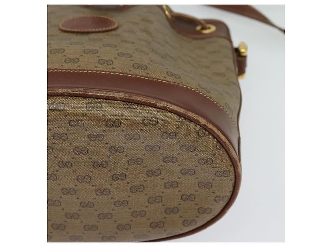 GUCCI Micro GG Supreme Shoulder Bag Beige Gold 007 86 0044 Auth ti2975 Golden - view 14