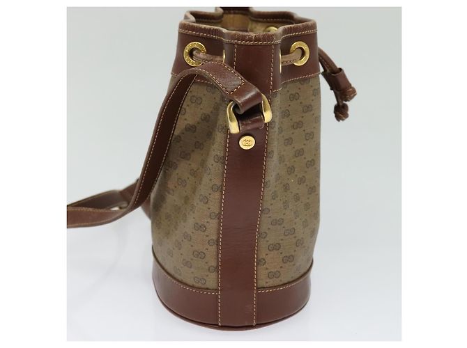 GUCCI Micro GG Supreme Shoulder Bag Beige Gold 007 86 0044 Auth ti2975 Golden - view 4