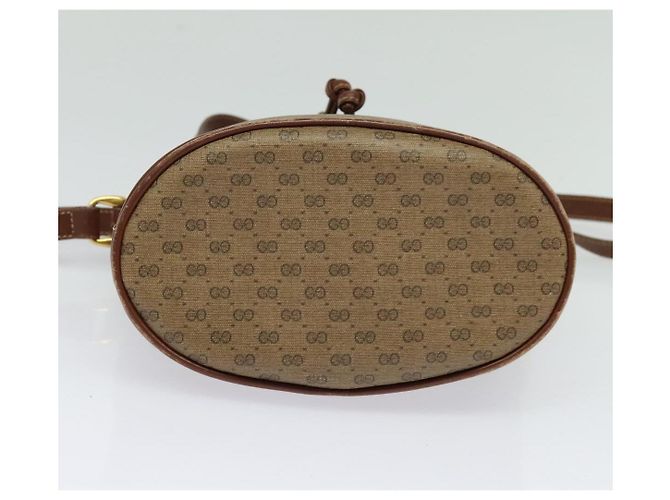 GUCCI Micro GG Supreme Shoulder Bag Beige Gold 007 86 0044 Auth ti2975 Golden - view 5