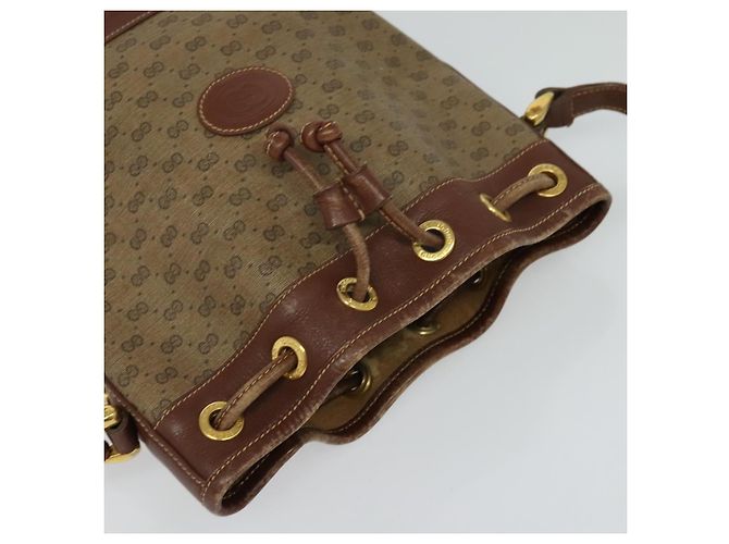 GUCCI Micro GG Supreme Shoulder Bag Beige Gold 007 86 0044 Auth ti2975 Golden - view 6