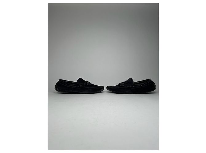 Mocassini in suede vintage Louis Vuitton neri Nero - vista 10