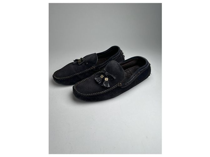 Mocassini in suede vintage Louis Vuitton neri Nero - vista 7