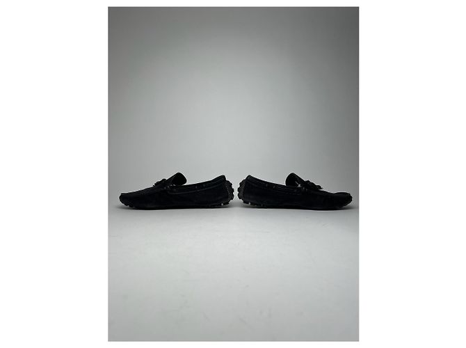 Mocassini in suede vintage Louis Vuitton neri Nero - vista 9