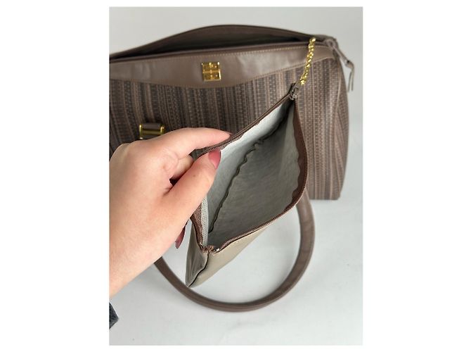Vintage Givenchy Leder Tasche braun - Ansicht 3