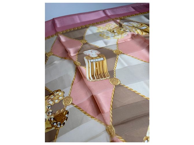 Foulard in seta vintage Balenciaga rosa - vista 3