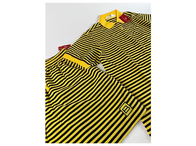 Conjunto vintage Balenciaga preto e amarelo L novo - vista 12