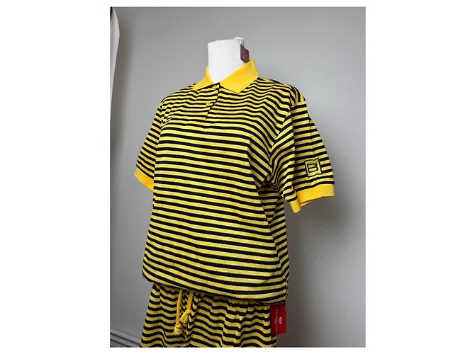 Conjunto vintage Balenciaga preto e amarelo L novo - vista 15