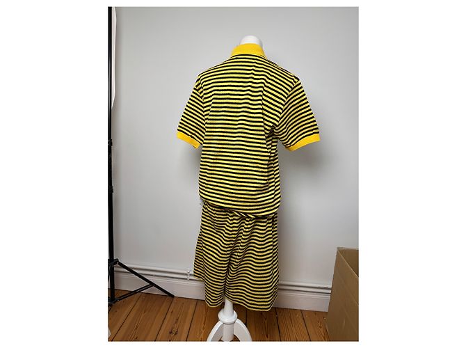 Conjunto vintage Balenciaga preto e amarelo L novo - vista 3