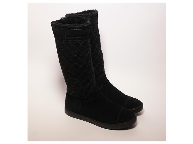 Botas Chanel de piel negra Negro - vista 2
