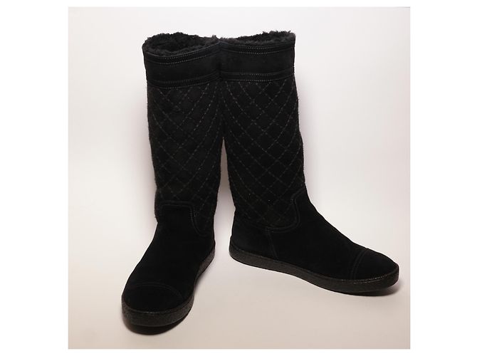 Botas Chanel de piel negra Negro - vista 4
