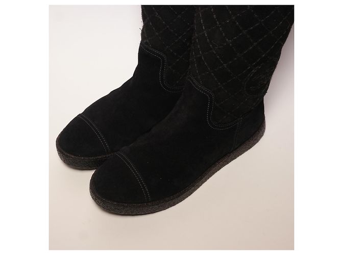 Botas Chanel de piel negra Negro - vista 6