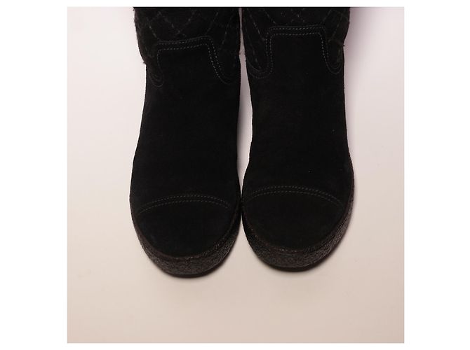 Botas Chanel de piel negra Negro - vista 8