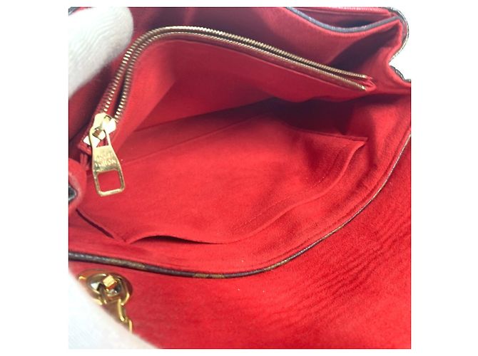 Borsa a catena Pallas Monogram Louis Vuitton Marrone Rosso - vista 15