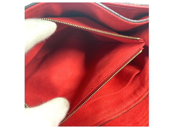 Borsa a catena Pallas Monogram Louis Vuitton Marrone Rosso - vista 17