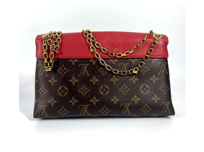 Borsa a catena Pallas Monogram Louis Vuitton Marrone Rosso - vista 2