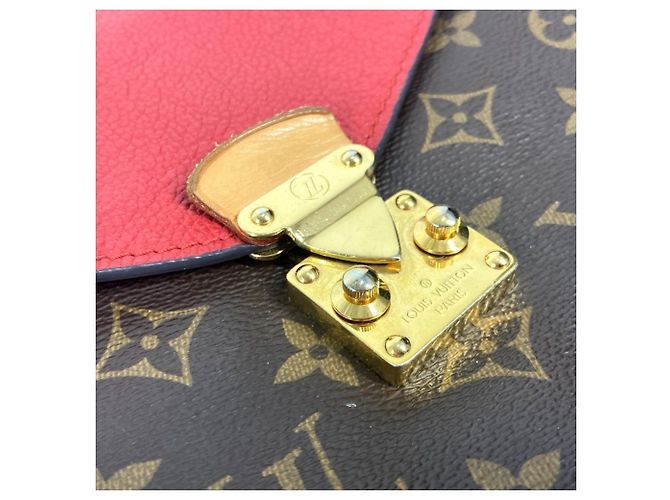 Borsa a catena Pallas Monogram Louis Vuitton Marrone Rosso - vista 8