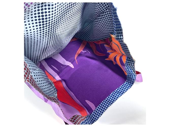 Silk In Hermès Petit H Logo Schultertasche Lila - Ansicht 11