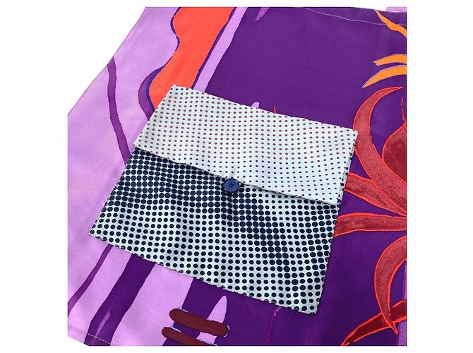 Silk In Hermès Petit H Logo Schultertasche Lila - Ansicht 2