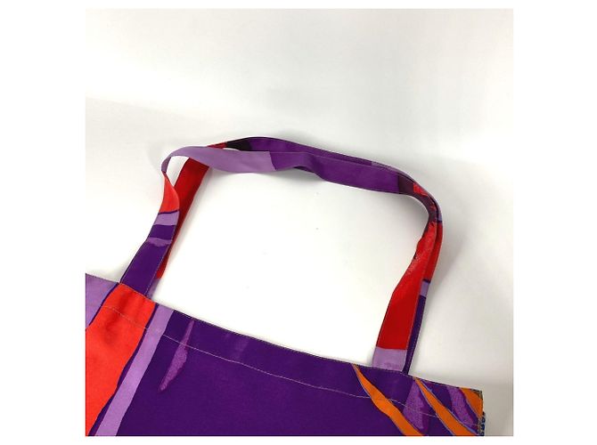 Silk In Hermès Petit H Logo Schultertasche Lila - Ansicht 3