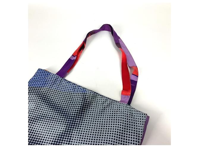 Silk In Hermès Petit H Logo Schultertasche Lila - Ansicht 7